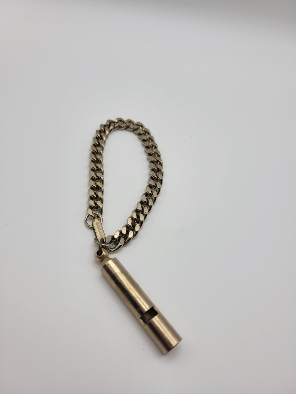 Gold-Tone Men's Chain Bracelet with whistle